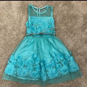 Aqua party dress